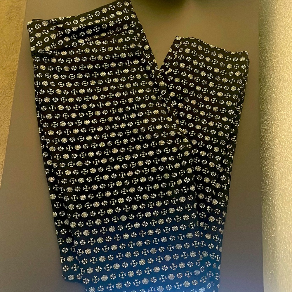 Black and white dress pants